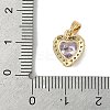 Brass Micro Pave Cubic Zirconia Charms KK-P283-24G-3