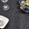 48Pcs 6 Sizes 316L Surgical Stainless Steel Hoop Earring Findings STAS-LP0001-06-3