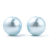 Spray Painted ABS Plastic Imitation Pearl Beads OACR-T015-05C-07-2
