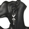Celestial Brass & 304 Stainless Steel Dangle Drop Earrings for Women EJEW-JE07346-02-2