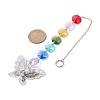 Glass Octagon Beaded Hanging Ornaments HJEW-JM01760-05-3