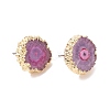Natural Dyed Quartz Stud Earrings EJEW-P166-B02-2
