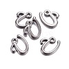 Gunmetal Plated Alloy Letter Pendants LS-PALLOY-P097-03-U-2