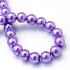 Baking Paint Pearlized Glass Pearl Round Bead Strands HY-Q003-10mm-27-4