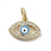 Brass Micro Pave Cubic Zirconia Charms KK-E092-07G-01-1