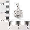 Brass Micro Pave Clear Cubic Zirconia Pendants ZIRC-L104-012P-3