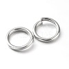 Eco-Friendly PVD Vacuum Plating & Long-Lasting Plated Brass Open Jump Rings KK-E663-7mm-P-2