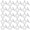 100Pcs Flower Tibetan Style Alloy Toggle Clasps FIND-SC0008-10-1