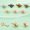6Pcs 6 Styles Bees Zinc Alloy Twist Bag Lock Purse Catch Clasps PURS-UN0001-05-4
