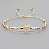 Handmade MIYUKI Glass Seed Bead Heart Braided Bracelets for Women LI3804-1-1
