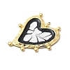 304 Stainless Steel Enamel Pendants STAS-P427-02G-01-2