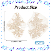 Flower Shape Polyester Embroidery Sew on Flower Appliques LS-DIY-WH20032-60A-2