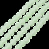 Imitation Jade Solid Color Glass Beads Strands EGLA-A034-J10mm-MD01-2
