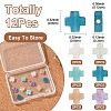 12Pcs 6 Styles Natural Prehnite & Rose Quartz & Amethyst & Apatite & Sunstone & Amazonite Beads G-YW0002-29-3