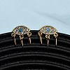 Brass Micro Pave Cubic Zirconia Eye Stud Earrings EJEW-K267-14G-2