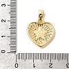 Brass Pave Clear Cubic Zirconia Pendants KK-G554-06G-02-3