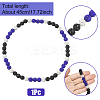 1Pc Polymer Clay Rhinestone Round Beaded Stretch Necklaces NJEW-SP0001-14K-2