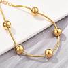 304 Stainless Steel Satellite Chains Bracelets for Women BJEW-D337-01C-G-2