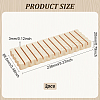 2Pcs Rectangle Wooden Card Slotted Display Stands AJEW-FG0005-78-2