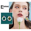 12 Pairs 2 Colors Brass Huggie Hoop Earring Findings KK-FH0003-13-5