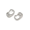 304 Stainless Steel Push Gate Snap Keychain Clasp Findings STAS-L022-566P-2