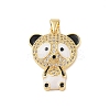 Brass Micro Pave Cubic Zirconia Pendants KK-E111-42G-02-1