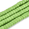 Opaque Solid Color Glass Beads Strands GLAA-N026-3x6mm-07-1