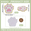 10Pcs Polyester Paw Print Iron on/Sew On Patches PATC-FG0002-76-2