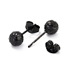 304 Stainless Steel Stud Earring Findings Ion Plating(IP) STAS-I183-09A-EB-3