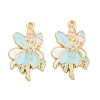 Rack Plating Alloy Enamel Pendants FIND-A040-08E-02G-1