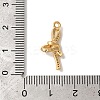 Brass Micro Pave Clear Cubic Zirconia Pendants KK-M294-08G-01-3