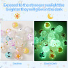 22Pcs 11 Styles Transparent Hand Painting Acrylic Beads OACR-TA0001-29-4