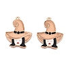 Halloween Theme Rack Plating Luminous Alloy Enamel Pendants ENAM-N056-235G-3