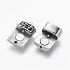 304 Stainless Steel Magnetic Clasps with Glue-in Ends STAS-K122-03-3