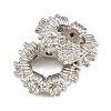 Brass Micro Pave Clear Cubic Zirconia European Beads KK-CBA6A75-44P-2