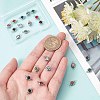 SUNNYCLUE 24Pcs 12 Colors 304 Stainless Steel Rhinestone Connector Charms STAS-SC0004-34-3