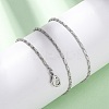 Brass Column Link Chain Necklaces MAK-L045-03P-1