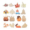 16Pcs 8 Styles Thanksgiving Day Alloy Enamel Pendants ENAM-FP0001-69-4