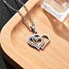 304 Stainless Steel Crystal Rhinestone Heart Pendant Cable Chain Necklaces for Women LS-NJEW-Z056-01B-P-3