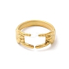 Ion Plating(IP) 304 Stainless Steel Hands Open Cuff Rings for Women LS-RJEW-L107-002G-2