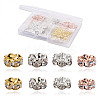 Yilisi 200Pcs 8 Style Brass Rhinestone Spacer Beads RB-YS0001-01-9