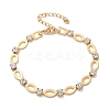 304 Stainless Steel Rhinestone Cup Chain Bracelets for Women BJEW-F488-26C-G-4