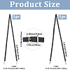 2Pcs 2 Colors Black Flat PU Leather Handbag Chain Straps PURS-BBC0001-01-2