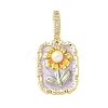 Brass Enamel Pendants KK-F886-01G-09-1