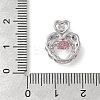Rack Plating Brass Micro Pave Cubic Zirconia Pendants KK-S396-75P-3