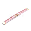 PU Leather Braided Multi-strand Bracelet LS-BJEW-I299-02C-KCG-1