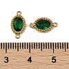 Ion Plating(IP) 304 Stainless Steel Cubic Zirconia Oval Links Connector Charms X-STAS-K256-22G-4