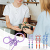 5Pcs Alloy and Brass Bar Beadable Keychain for Jewelry Making DIY Crafts DIY-SW0001-15A-8