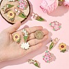 5Pcs 5 Styles Creative Zinc Alloy Brooches JEWB-YW0001-11-3