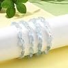 Natural Aquamarine Beads Bracelets for Women BJEW-H623-02S-09-3